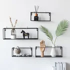 Железные настенные полки в скандинавском стиле, креативные Золотые Квадратные плавающие полки для гостиной, металлические настольные украшения, держатели для хранения