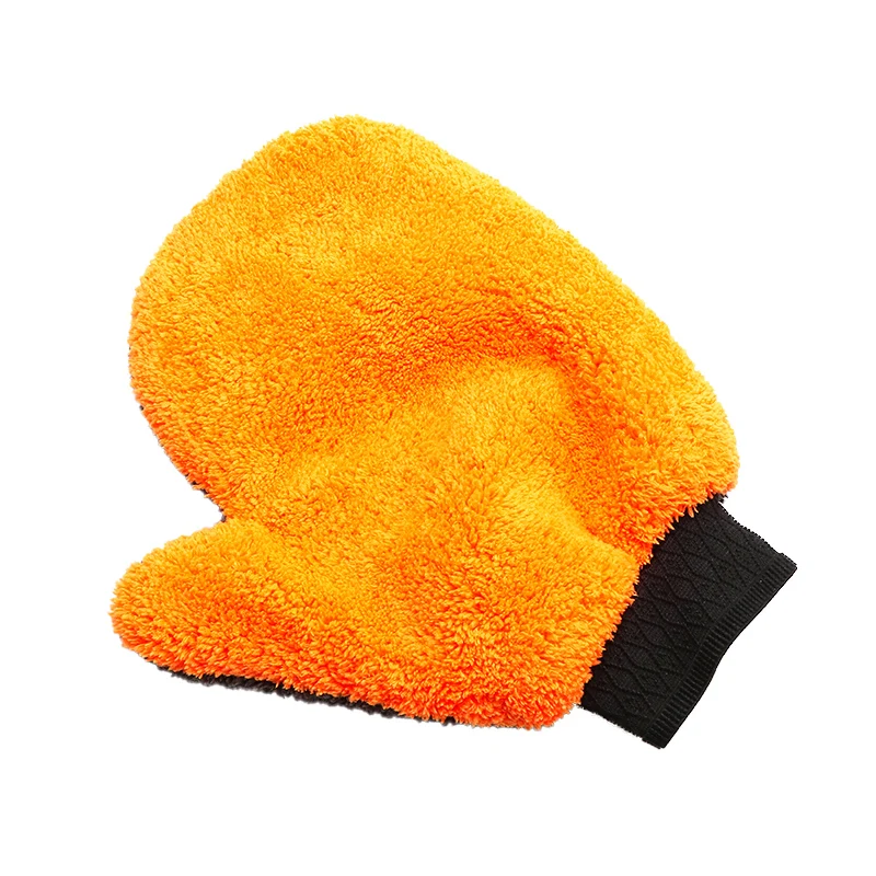 

Car wash gloves double-sided plush bear's paw thickened decontamination microfiber does not hurt the paint car interior cleaning