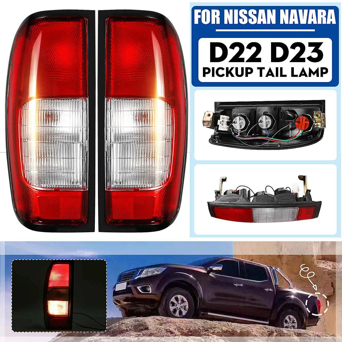 

Задний фонарь для Nissan Navara D22 D23 Pickup 1997-2015 левый/правый Тормозной фонарь с лампочкой проводки освещение/технические характеристики