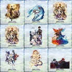 Аниме Фигурка Genshin Impact Zhongli Venti Keqing Лазерная фотопластина настольное украшение стоячий знак фигурки подарок новинка