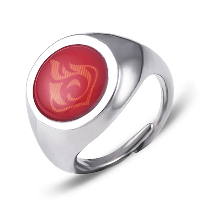 

Anime Game Genshin Impact Cosplay Eye of God Ring Prop Metal Adjustable Man Woman Rings Accessories