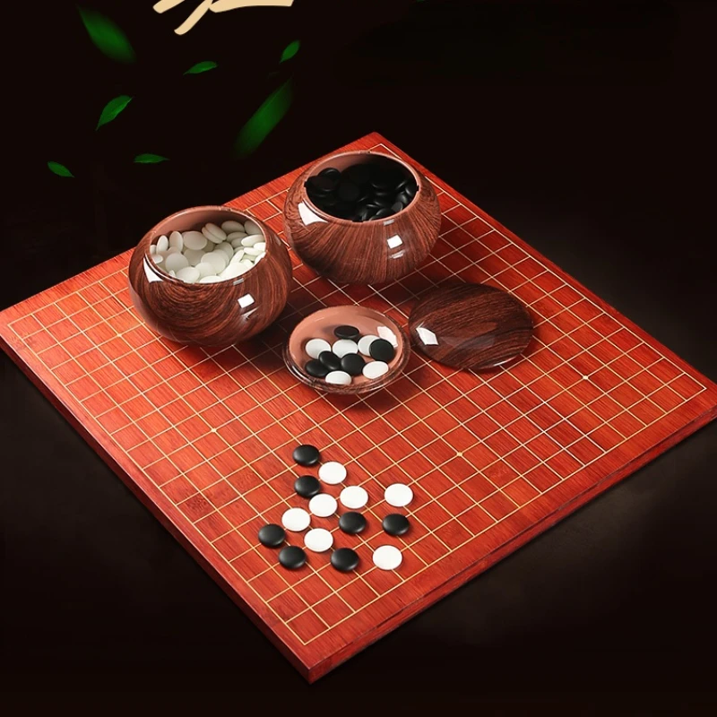 

Chinese Go Gobang Set Chessboard Wooden Chess Piece Two In One Double Sided for The Game Juego De Mesa Student Puzzle ZY50CG