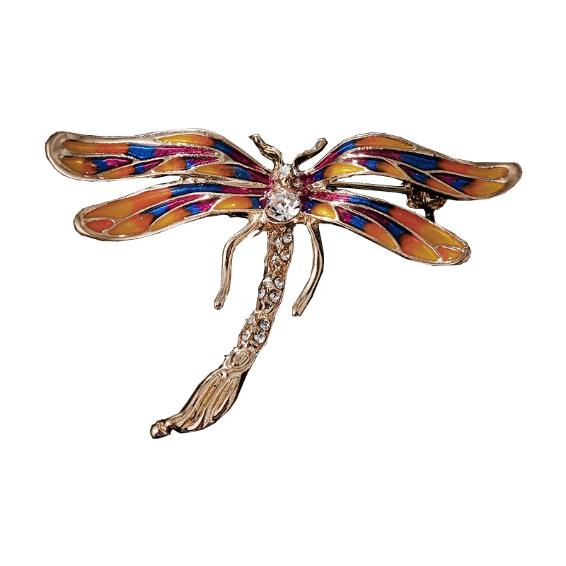 

New Rhinestone Dragonfly Pin Ladies Fashion Insect Pin Exquisite Jewelry