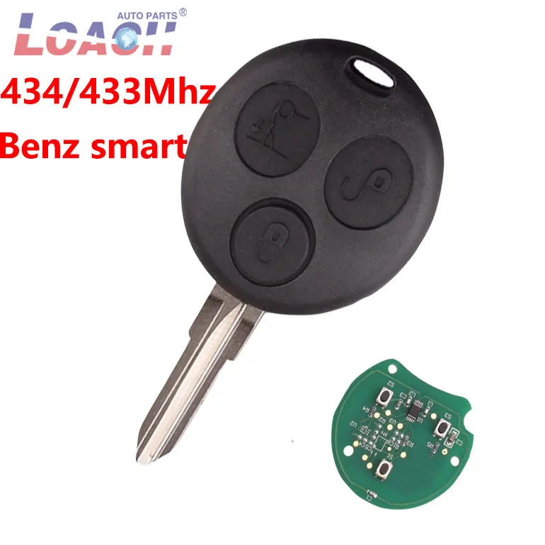 434 МГц 3 кнопки дистанционного ключа автомобиля для Benz Mercedes ключ Smart Fortwo 450 Forfour