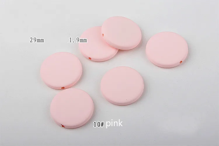 Резиновая краска цвета макарун прямое отверстие круглые плоские бусины