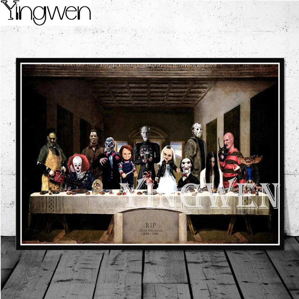 

DIY Diamond Painting Horror Movie Character Collection Diamond Mosaic Cross Stitch Set 5D Beads Embroidery Halloween Home Decor
