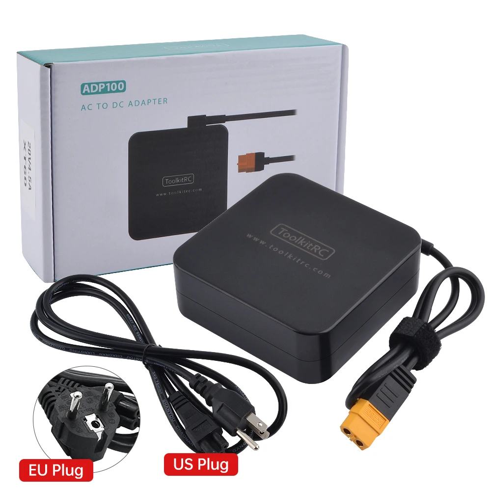 ToolkitRC ADP100 100 Вт 20 в 5A Адаптер блока питания с выходом XT60 для RC FPV Drone зарядное