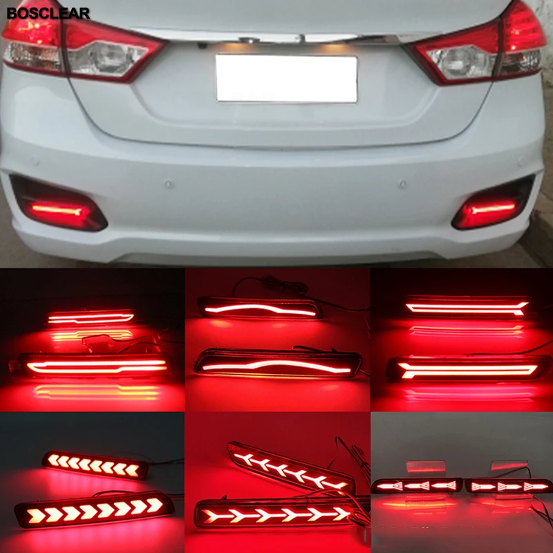 

For Suzuki Ertiga 2016 SX4 Swift 2019 Car LED Tail Lamp Rear Light Brake Lamp Back Fog Light warning light 2pcs Multi-functions