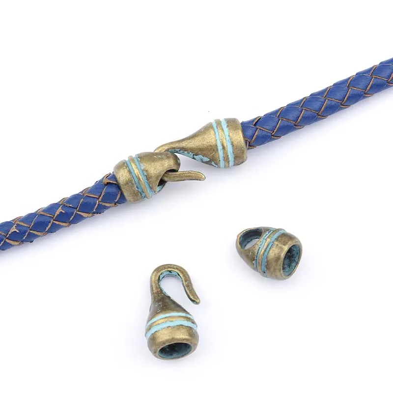 5 комплектов тибетский серебряный/Бронзовый патина застежка-крючок для браслета