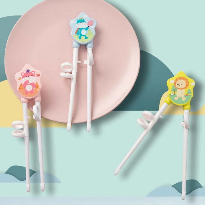 

Kids Learning And Training Finger Sets Practice Feeding Cute Cartoon Chopsticks For Children Infant Baby