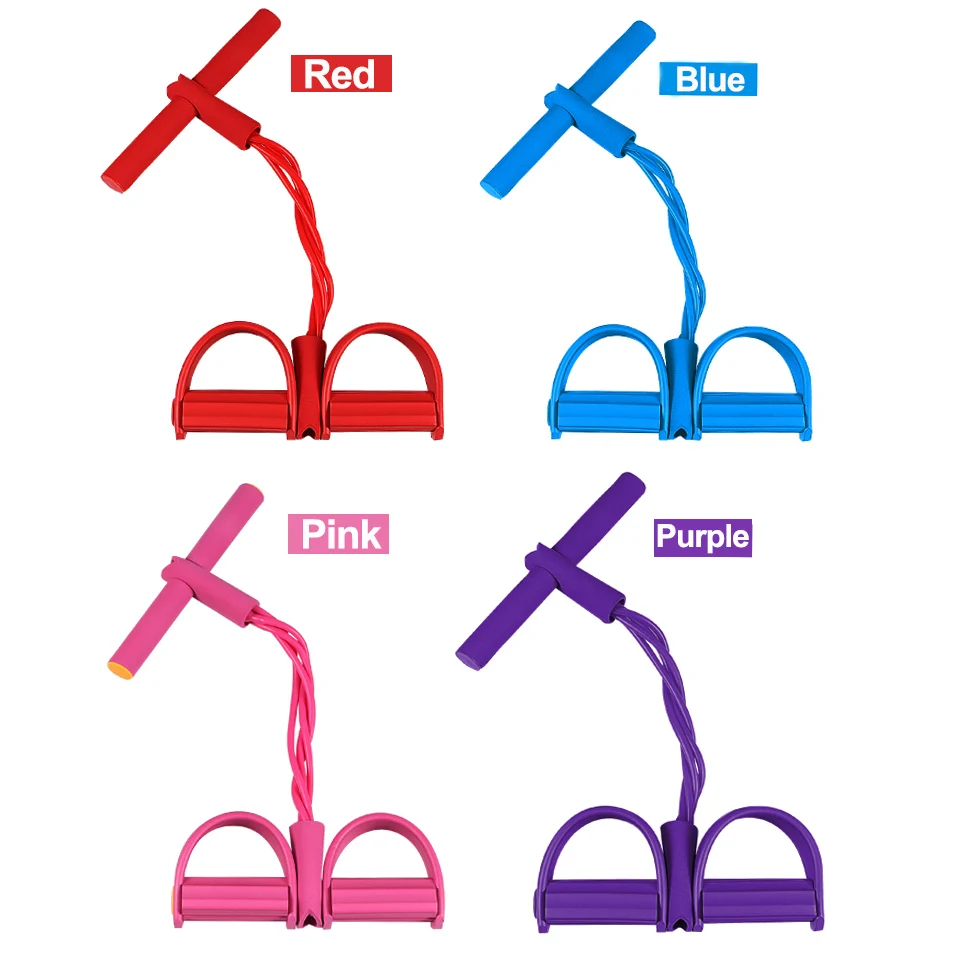 Эластичные ленты для фитнеса 4 трубы многофункциональные домашних тренировок |