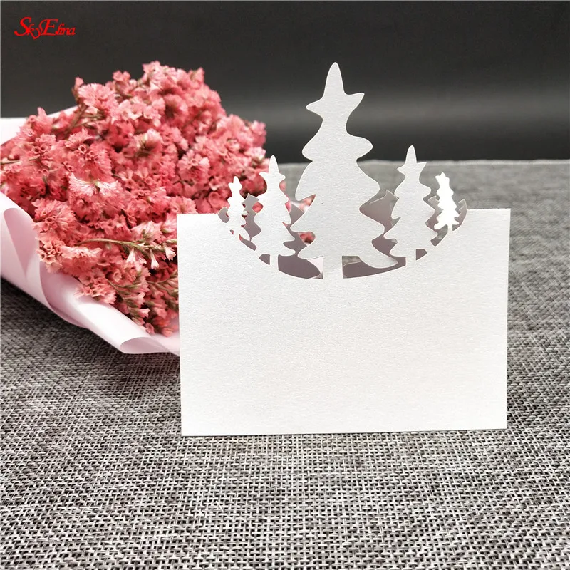 10/50pcs White Laser Cut Name Mark Place Cards Wedding Decoration Birthday Party Invite Table Favor Gift Card 5 | Дом и сад