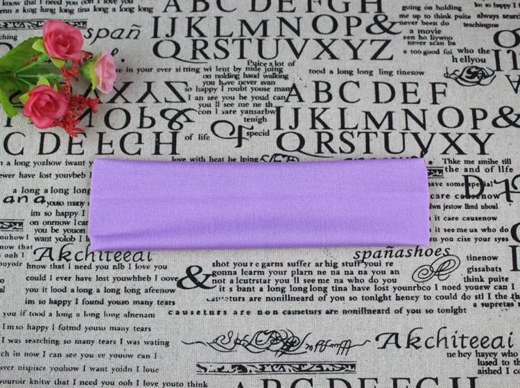 

European and American style solid color sports hair accessories yoga hair band sports headband high elasticity monochrome hair b