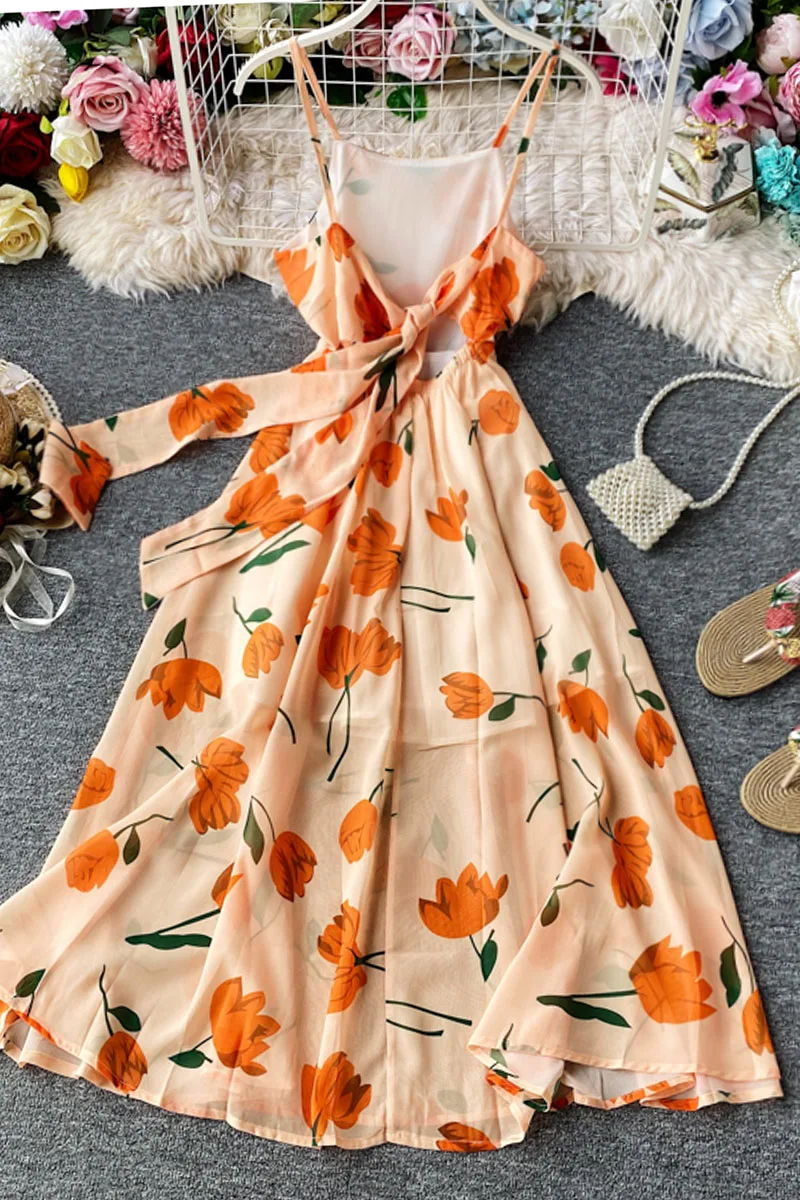 

Oversized beach style holiday spaghetti strap Maxi Dress summer women's sexy sleeveless Backless elegant dress 2021