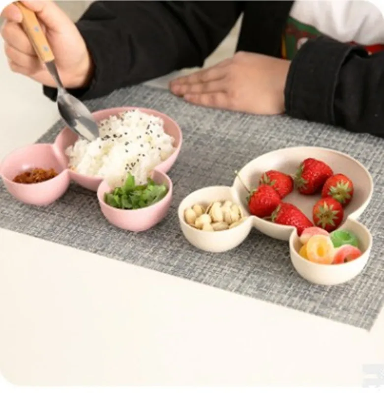 Детская Милая миска с мультяшным рисунком мышь для кормления ребенка обеденный