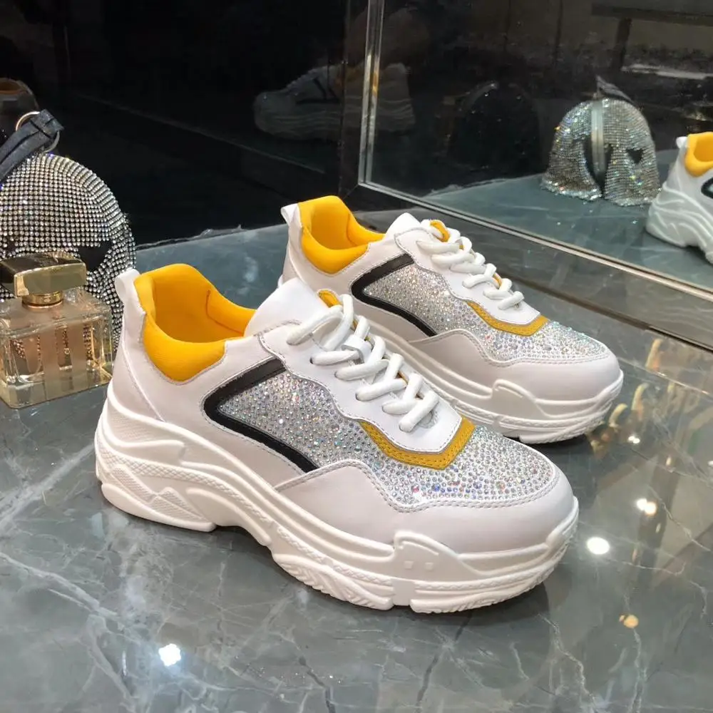 Новинка 2020 года брендовые дизайнерские женские кроссовки Блестящие Кроссовки