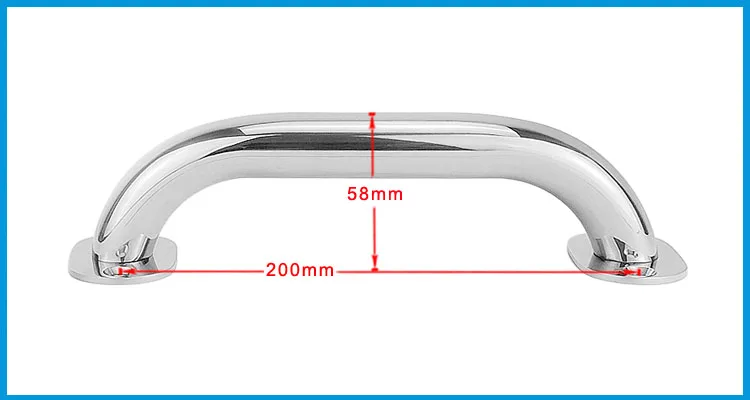 

200mm Marine Grade 316 Stainless Steel Grab Handle Door Handrail Grip Rail Grab Bar Handle Boat Yacht Marine Bathroom
