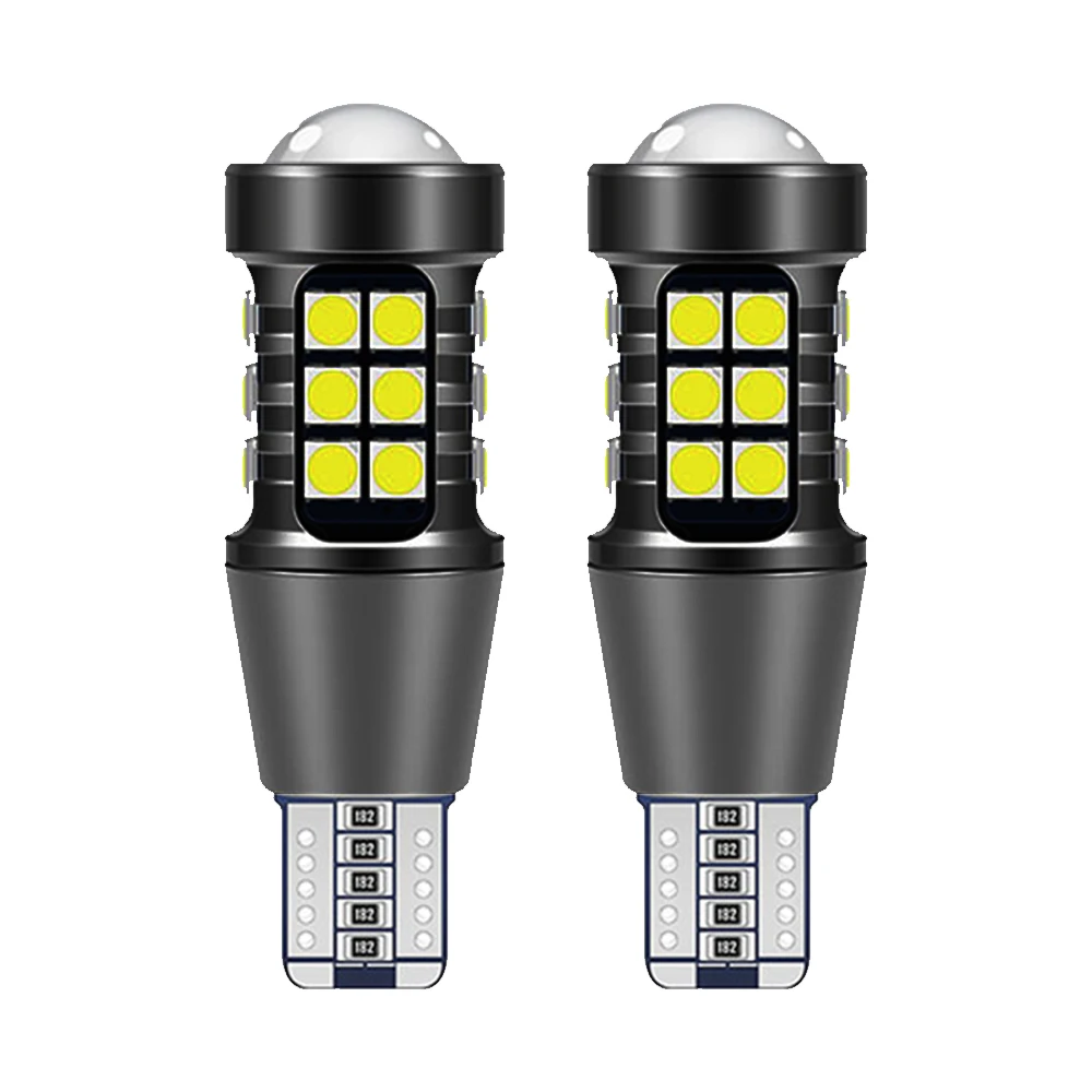2PCS Signal Lamp W16W LED T15 Bulb Super Bright 3030 27SMD 1156 P21W BA15S Led White Auto Backup Reserve Lights Tail Lamp 12VT10