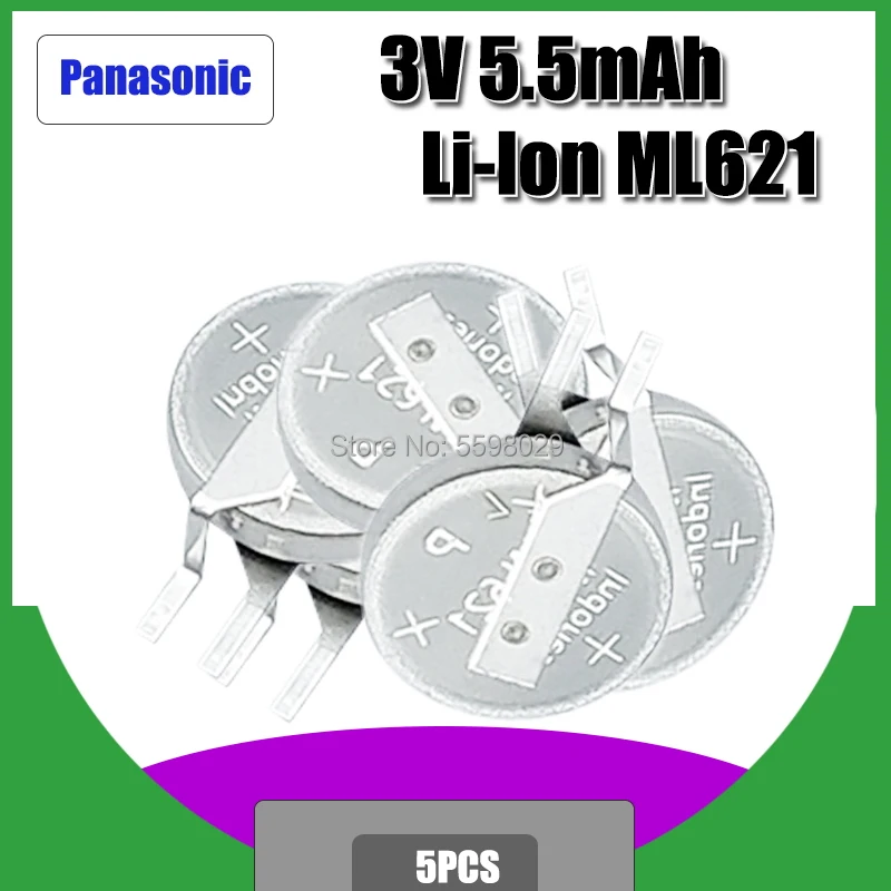5 шт. оригинальный Panasonic ML621 мл 621 Замена MS621 3 в 8 мАч перезаряжаемая батарея для