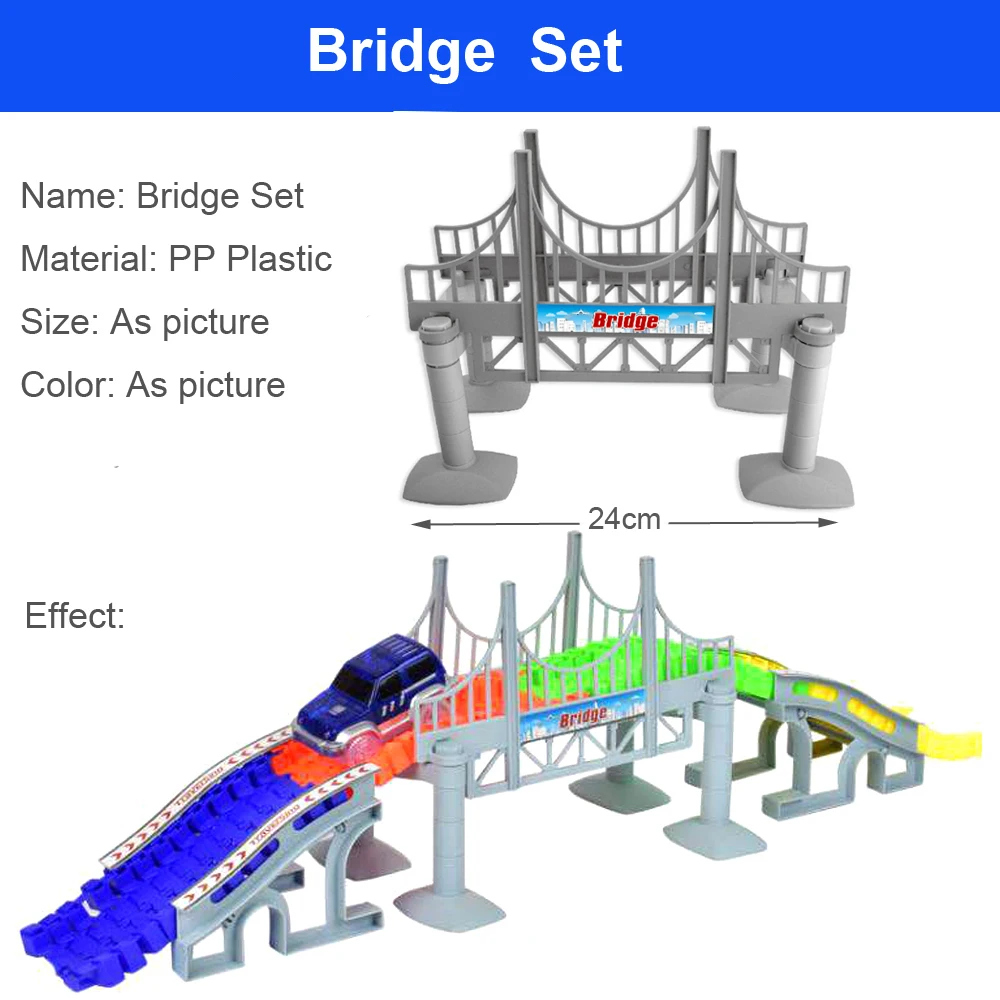 

5.5cm Rail Car Toys DIY Universal Accessories For Glowing Magical Racing Tracks Educational Toys for Children Kids Gifts