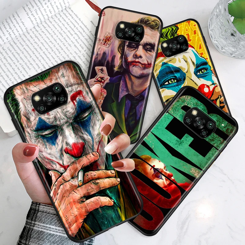 

Dark Knight Joker Karta Soft For Xiaomi Civi Play Mix 3 A2 A1 6X 5X Poco X3 NFC F3 GT M3 M2 X2 F2 Pro C3 F1 Black Phone Case