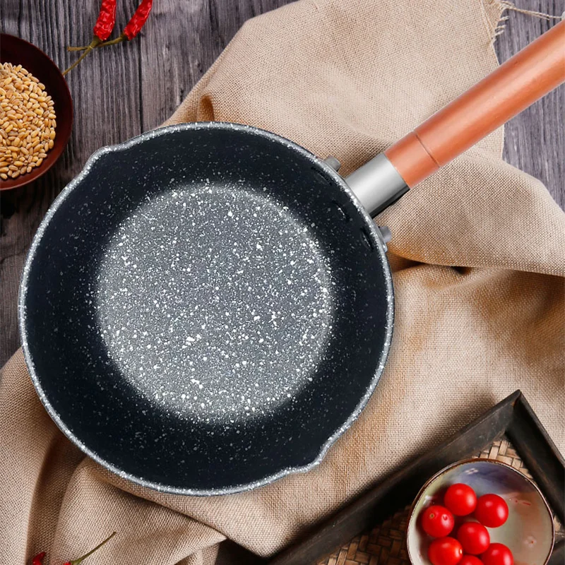 Японская черная Маленькая молочная кастрюля с антипригарным покрытием домашняя