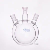 double deck spherical three necked round bottom flaskcapacity 1000mljoint 2440mezzanine jacketed reactor bottle
