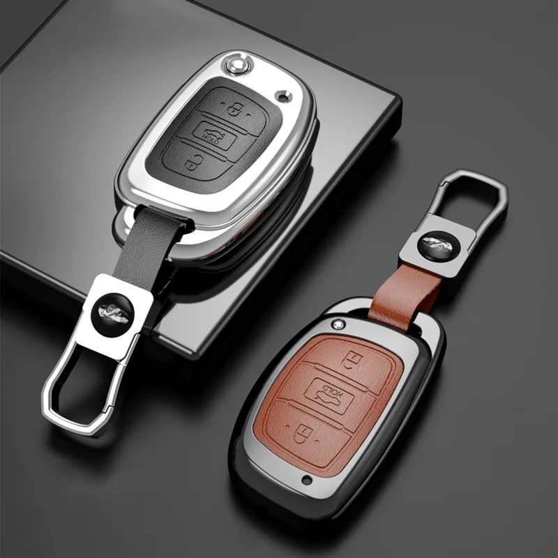 

Zinc alloy Car Key Case For Hyundai Elantra Tucson i40 i20 i10 iX35 iX45 Creta Santa fe H-1 Cover Keyless Remote Fob 3 Button