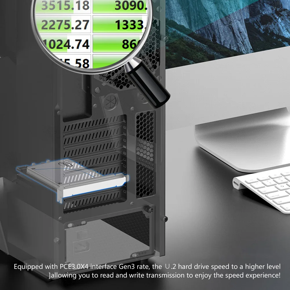 PCI-E 3 0 X4 к U.2/SATA преобразователь платы адаптера тестовая плата жесткого диска KT048 2 5