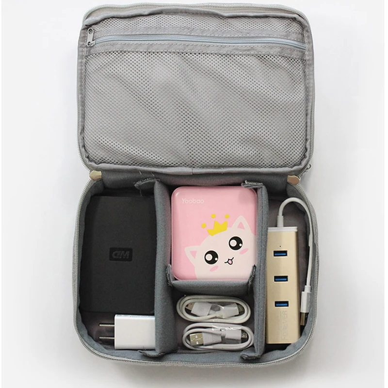 Portable Polyester Cable Bag Hard Drive Ipad Mini Storage Toolbox Box Accessories Digital USB Gadget Organizing | Дом и сад