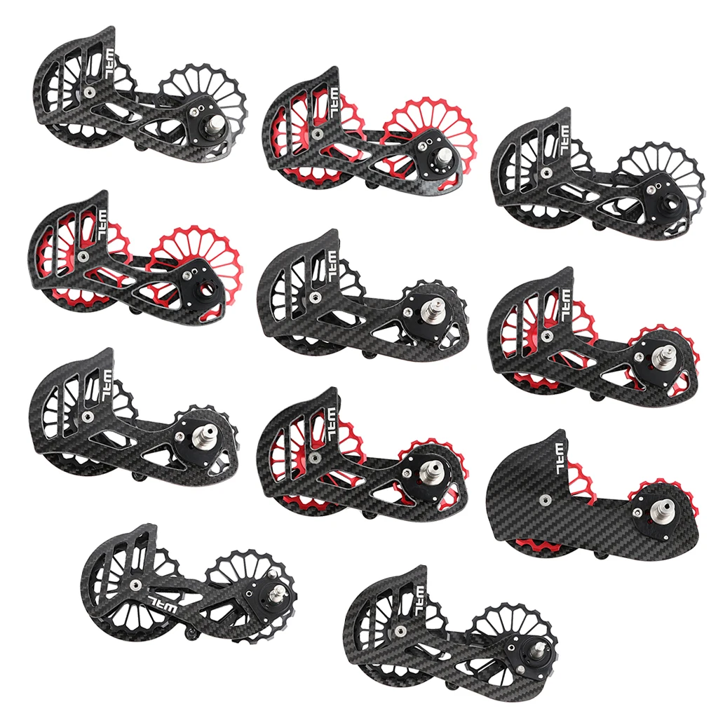 

Carbon Fiber Bike Rear Derailleur 13/17 Teeth Jockey Pulley Roller Component