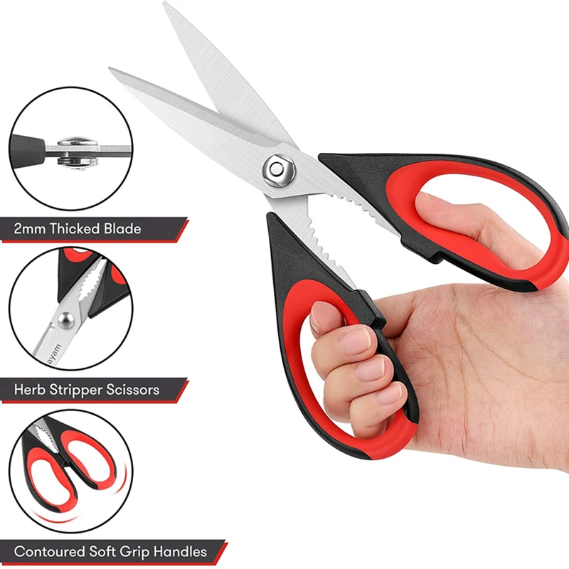 

Kitchen Powerful Chicken Bone Scissors Chicken Duck Fish Cutter Shears Stainless Steel Scissors Kitchen Tool Nutcracker