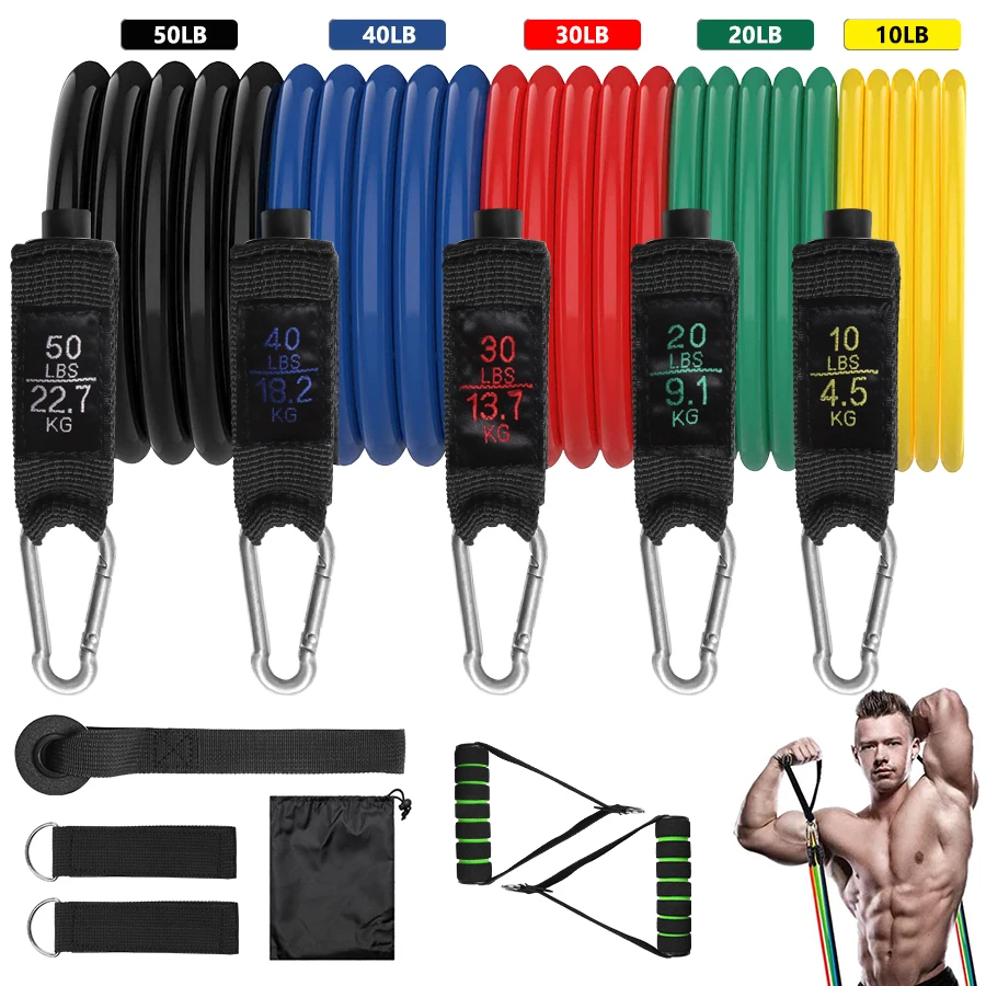 11 шт./компл. резинки для фитнеса эластичные ленты Длинные тянущиеся