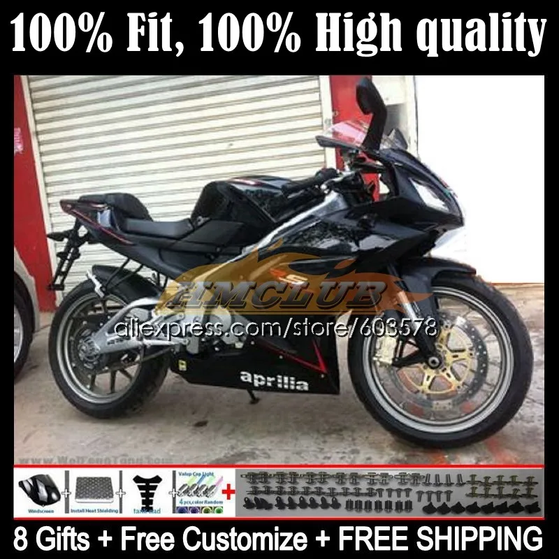 

Injection For Aprilia RS-125 RS 125 RS4 54CL.56 RSV125 2006 2007 2008 2009 2010 2011 RS125 06 07 08 09 11 Fairings Gloss black