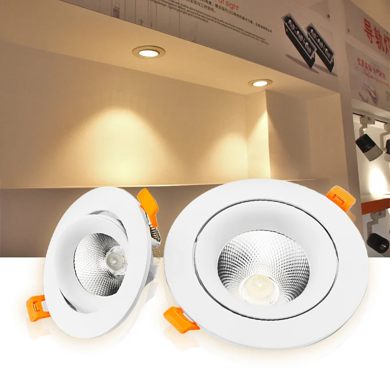 Светодиодный потолочный светильник круглая Встраиваемая лампа с регулируемым