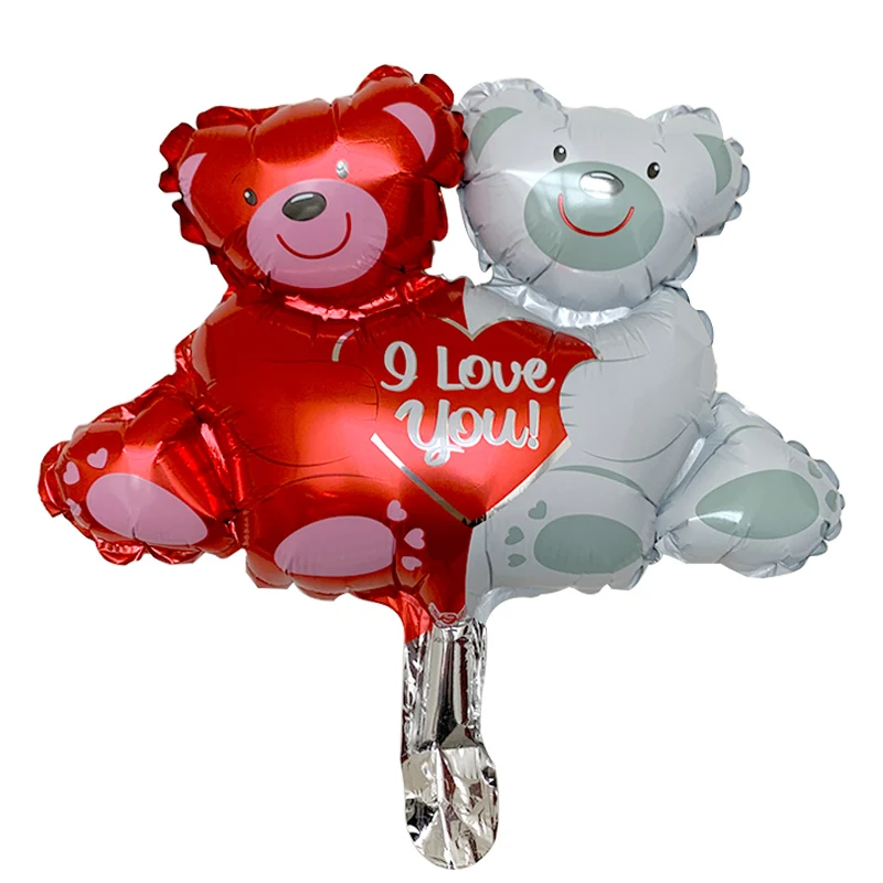 

50pc Mini I Love You bear balloons Air Inflatable Balls Decoration Cartoon Foil Balloons Party Wedding Decoration Kids Gift Toys
