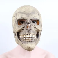 realistic skull full head mask creepy halloween party mask cosplay latex prop club party costume cosplay props funny adult
