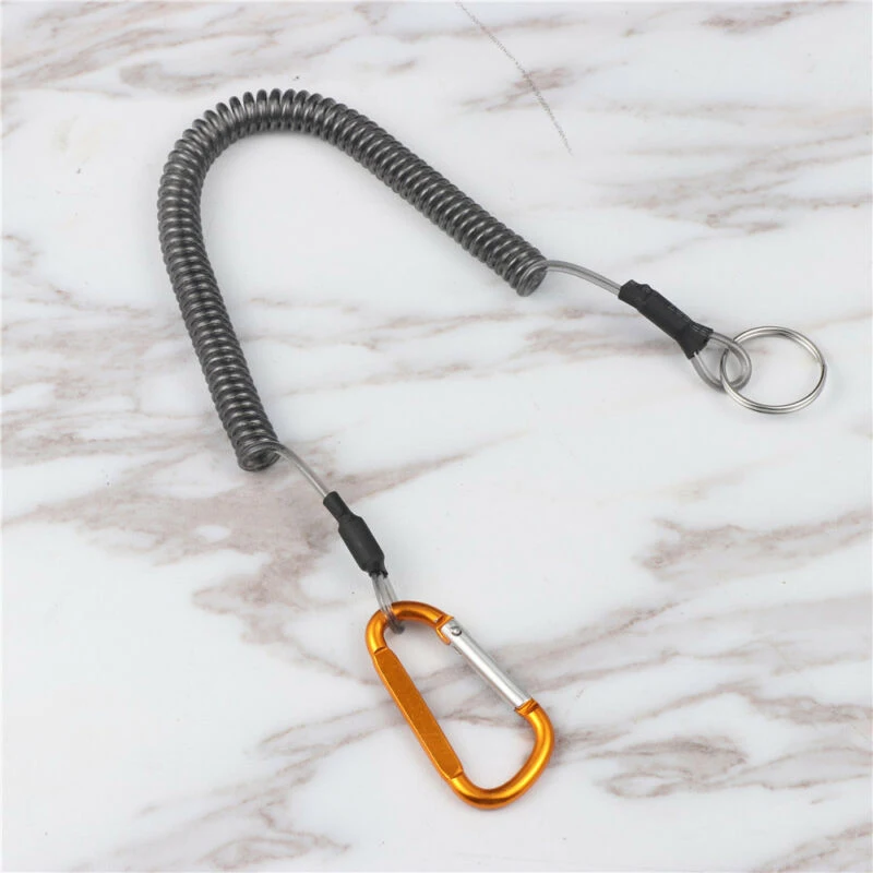 

Retractable Key Rope Multifunctional Practical Key Anti-lost Lanyard Durable Elastic Fishing Gear Solid Color Key Accessories