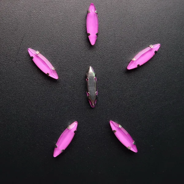 A16 Purple Серебряная цепь коготь настройки 50 шт./упак. 4*15 мм желейные конфеты стекло с украшением в виде кристаллов Наветт Маркиза Форма пришить стразы кристаллы одежды «сделай сам» - Цвет: A16 Purple