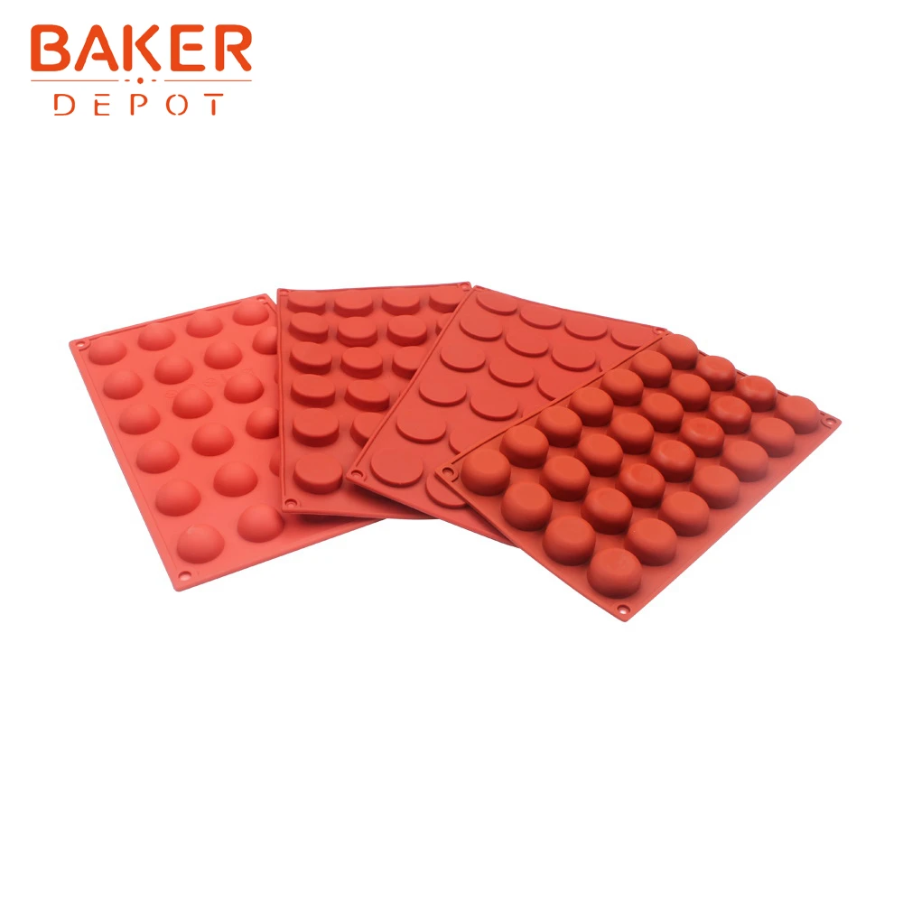 BAKER DEPOT 4 шт силиконовая форма для конфет, шоколада, Купола, печенья, торта, кондитерских изделий, инструмент для выпечки, торта, украшенный круглый лоток для льда