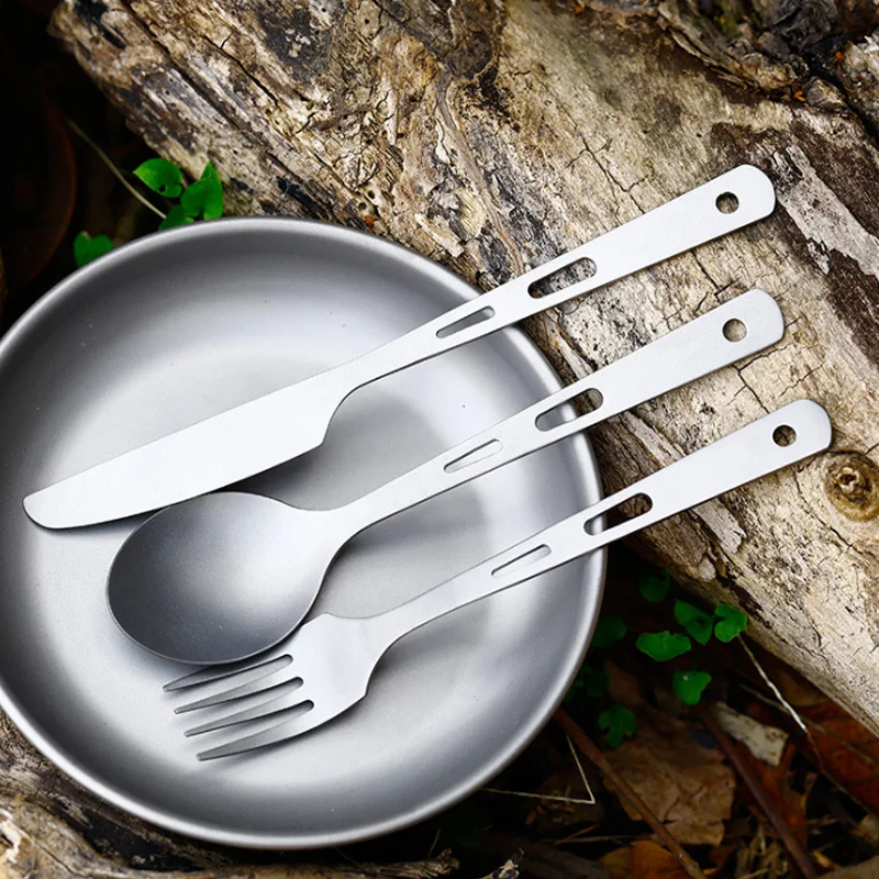 Набор столовых приборов из 3 предметов титановая походная ложка для пикника