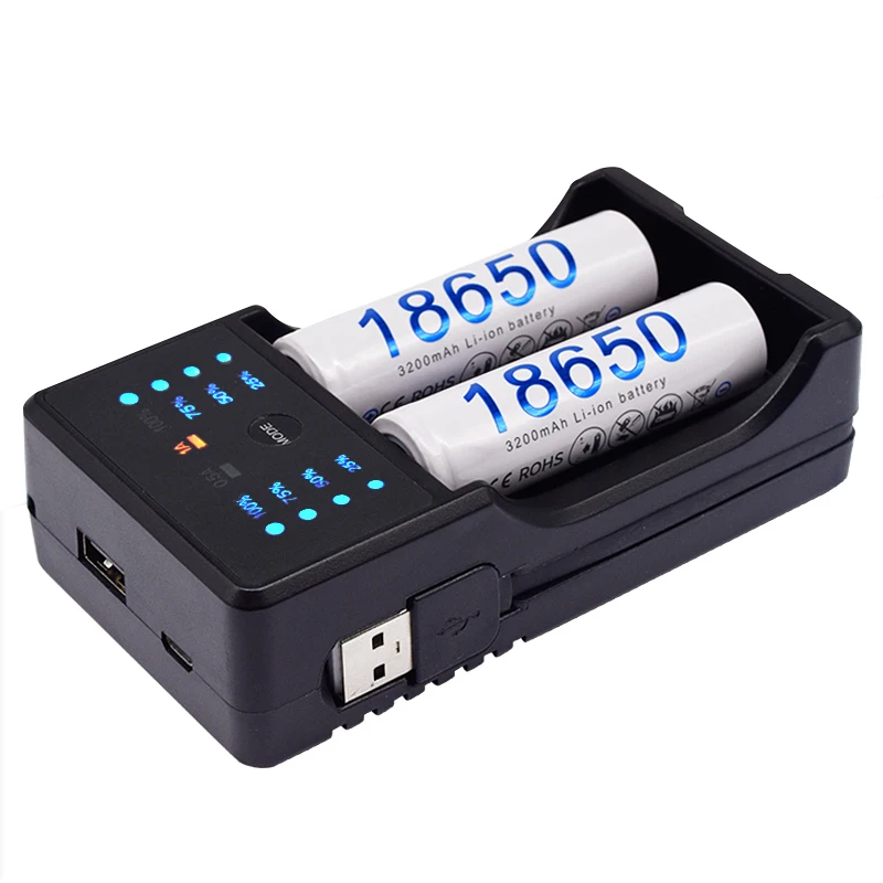 PALO 18650 14500 зарядное устройство умный светодиодный дисплей для 1,2 в nimh nicd AA AAA C SC батарея 3,7 в литий-ионная аккумуляторная батарея