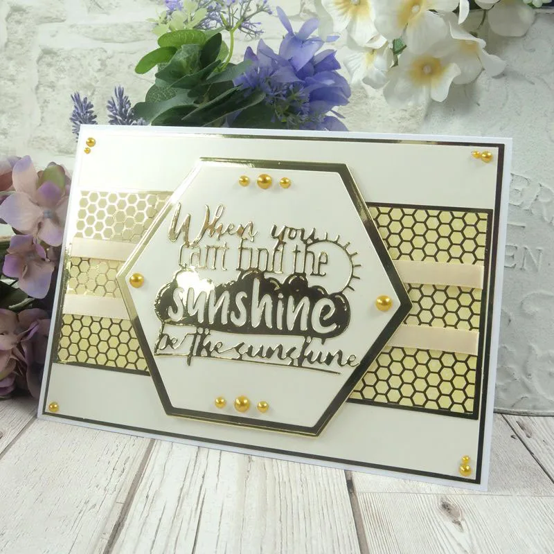 

Background Dies Honeycomb Metal Cutting Dies Mould for DIY Scrapbooking Embossing Paper Cards Crafts 2019 New