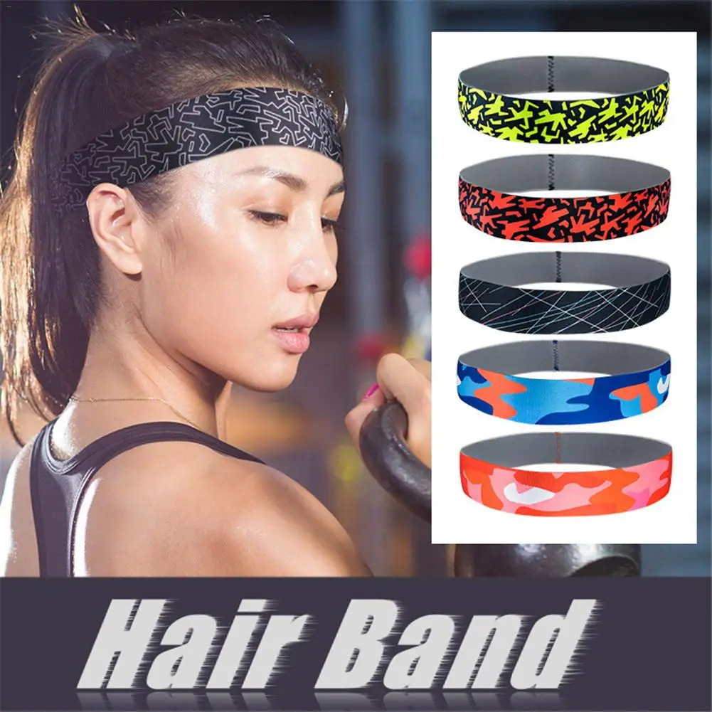 

Yoga Hair Bands Sport Elastic Headbands Sports Yoga Accessory Dance Biker Wide Headband Stretch Ribbon Hairband Gym Head fashion