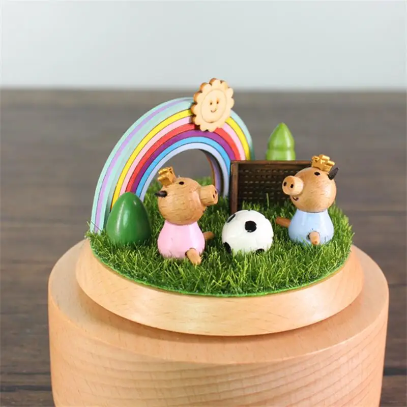 

Wooden Octave Box Handcrafted Gifts Wooden Music Box Desktop Ornaments Clockwork Toys Vintage Toys Christmas Gift