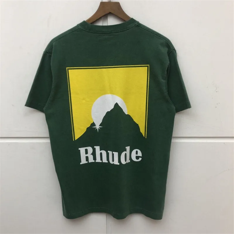 Футболки RHUDE мужские женские Япония высокое качество Rh Hair style логотип принт топ