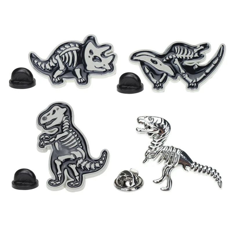 1 ШТ. Панк Милый Мультфильм Животных Динозавров Брошь Pin Для Женщин Девушка Мужчины Личность Животных Сплав Значки Ювелирные Изделия P38