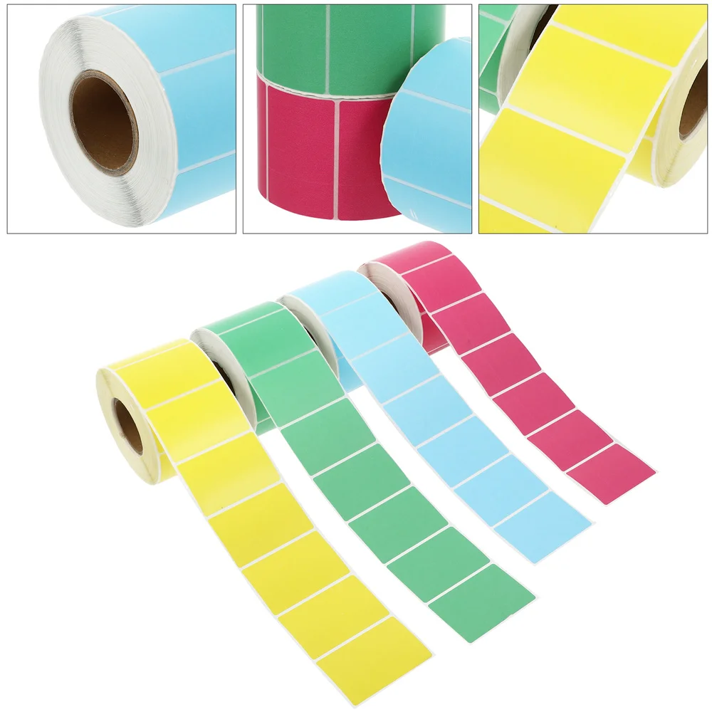 

4 Rolls of Oilproof Price Labels Thermal Label Stickers Shop Price Tags Stickers