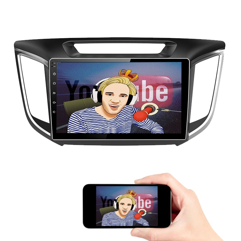 Автомобильный радиоприемник YAZH для Hyundai IX25/Creta 9 0 Android 2017 с IPS экраном 10 1 дюйма Bluetooth