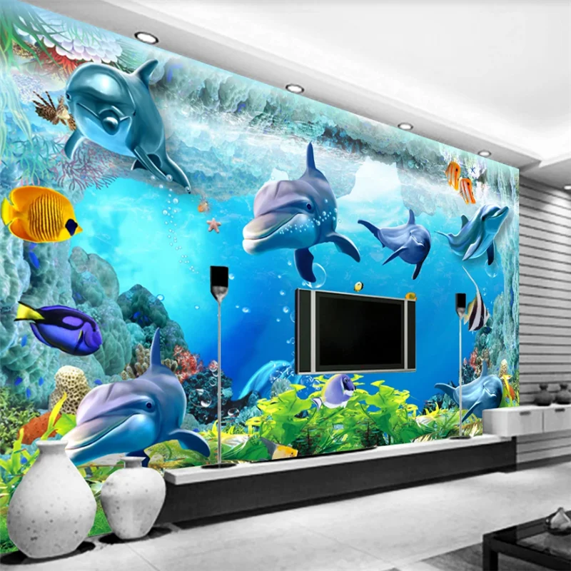 Обои на заказ 3D фотообои фэнтези подводный мир ТВ фон настенная живопись для